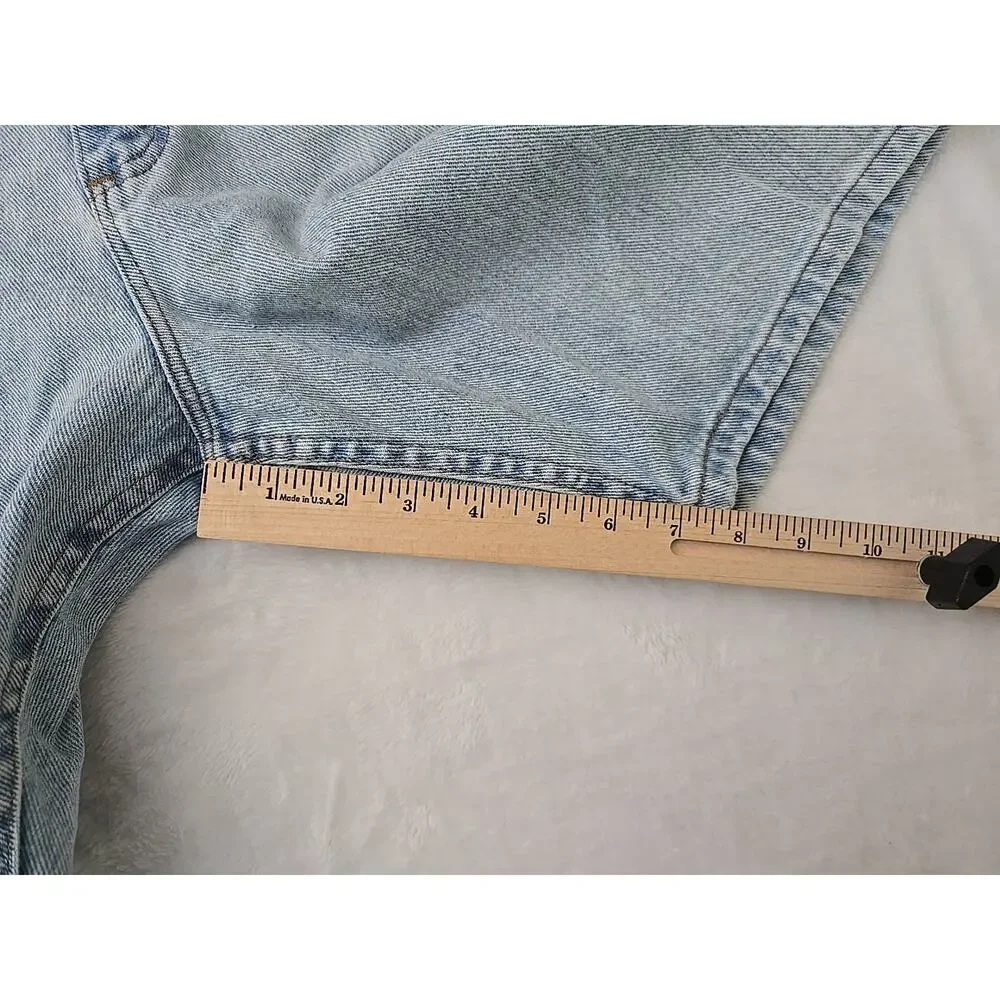 Wrangler Vtg 90s Light Wash Denim Shorts Mens Sz 36 Dad Grandpa Jorts Workwear